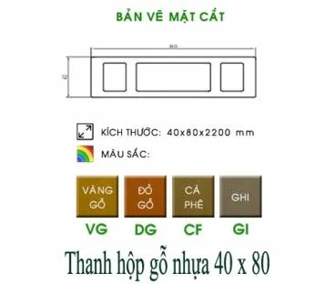 QC hộp gỗ nhựa 40x80