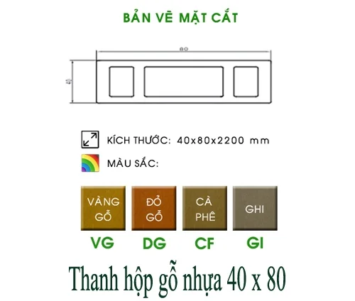 QC hộp gỗ nhựa 40x80