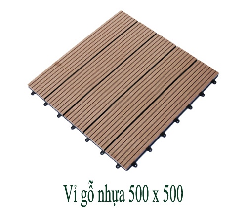 Quy cách vỉ gỗ nhựa 500x500mm