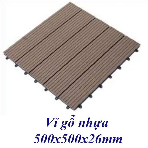 Vỉ gỗ nhựa 500x500x26mm