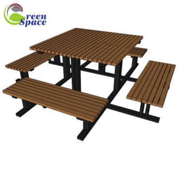 Bàn ghế gỗ nhựa ngoài trời
