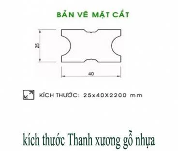 Thanh xương gỗ nhựa