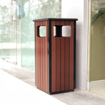 Thùng rác đơn ngoài trời có gạt tàn