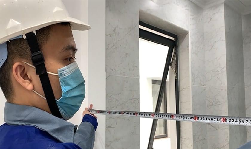 Các bước thi công cửa gỗ nhựa sinh thái ecoplast door composite đo ô chờ