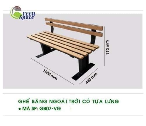 Giá ghế băng ngoài trời có tựa lưng