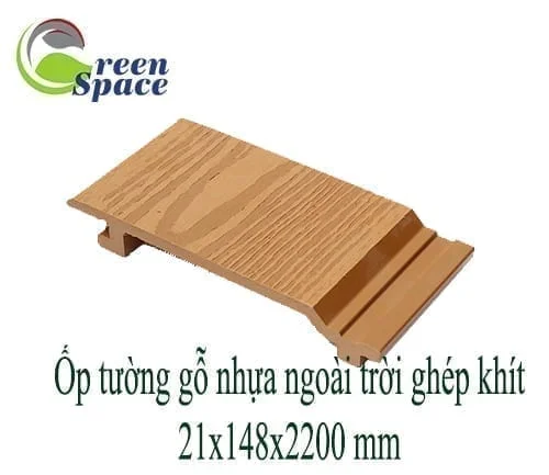 Ốp tường gỗ nhựa ngoài trời ghép khít 21x148x2200 mm