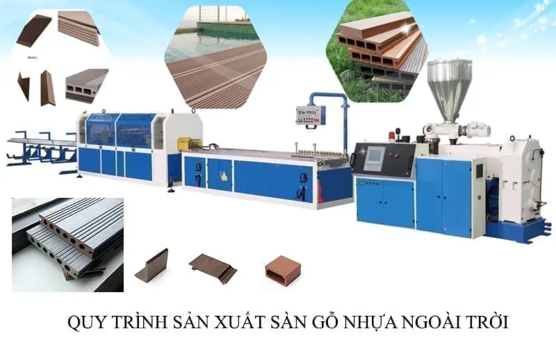 Quy trình sản xuất gỗ nhựa ngoài trời