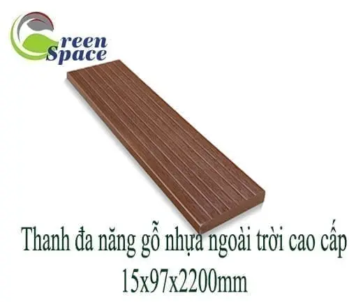 Thanh đa năng gỗ nhựa ngoài trời cao cấp 15x97x2200mm