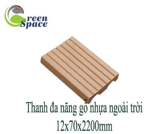 Thanh đa năng gỗ nhựa lõm 1 mặt 12x70x2200