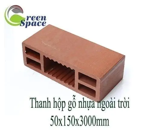 Thanh hộp gỗ nhựa 50x150x3000mm